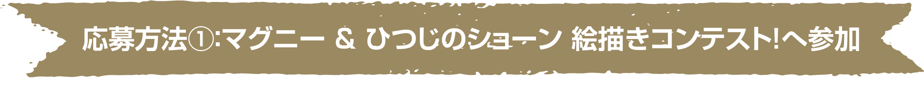 応募方法①：マグニー & ひつじのショーン 絵描きコンテスト！へ参加